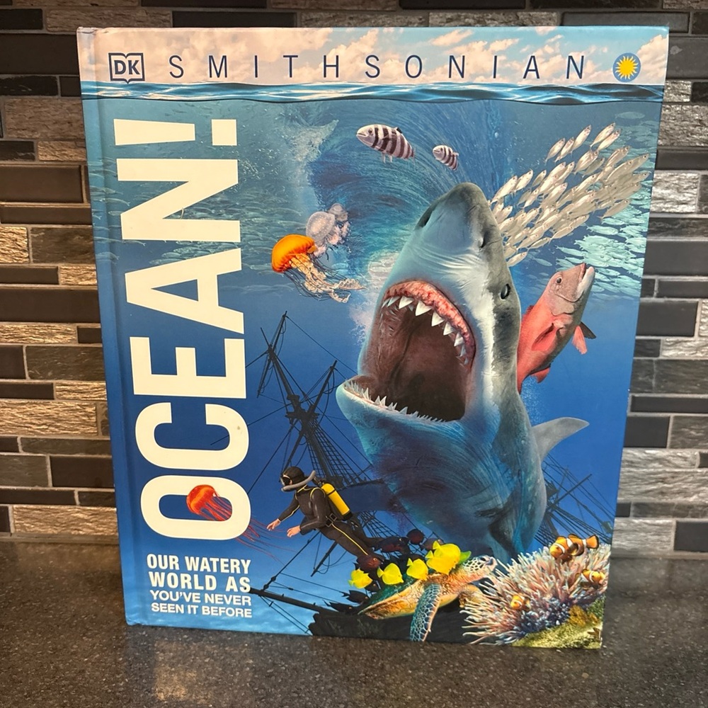 DK Smithsonian Ocean! Kids Educational Hardcover Book in Blue